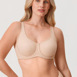 Women's Supportive Full Coverage Bra Hazelnut