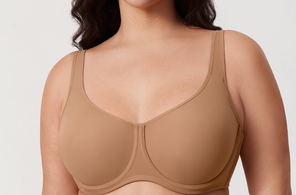 Women's Supportive Full Coverage Bra Hazelnut