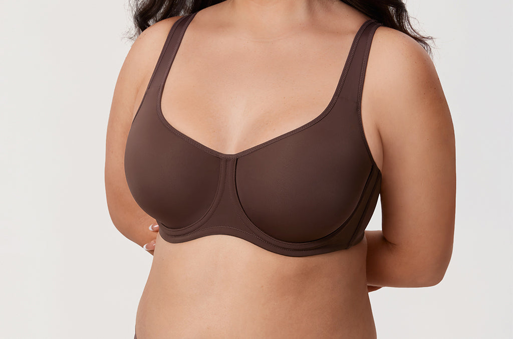 Women's Supportive Full Coverage Bra Hazelnut