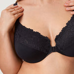 Women's Lace Front Closure Posture Bra Rose Smoked