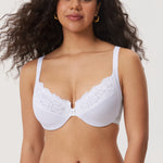 Women's Lace Front Closure Posture Bra Beige