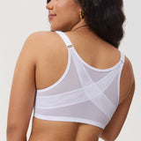 Women's Lace Front Closure Posture Bra Beige