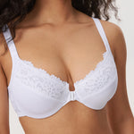 Women's Lace Front Closure Posture Bra Beige