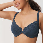 Women's Lace Front Closure Posture Bra Rose Smoked