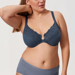 Women's Lace Front Closure Posture Bra Rose Smoked