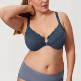 Women's Lace Front Closure Posture Bra Rose Smoked