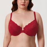 Women's Lace Front Closure Posture Bra Rose Smoked