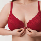 Women's Lace Front Closure Posture Bra Rose Smoked