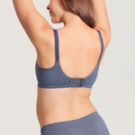 Gratlin Cotton Wireless Support Breastfeeding Bras Blue Marl