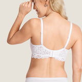 Women's Supportive Lace Nursing Bralette Snow White @model_info:MOM4