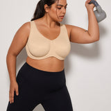 Women's High Impact Sports Bra Beige