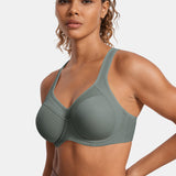 Women's Racerback Underwire Sport Bra Grey Sage