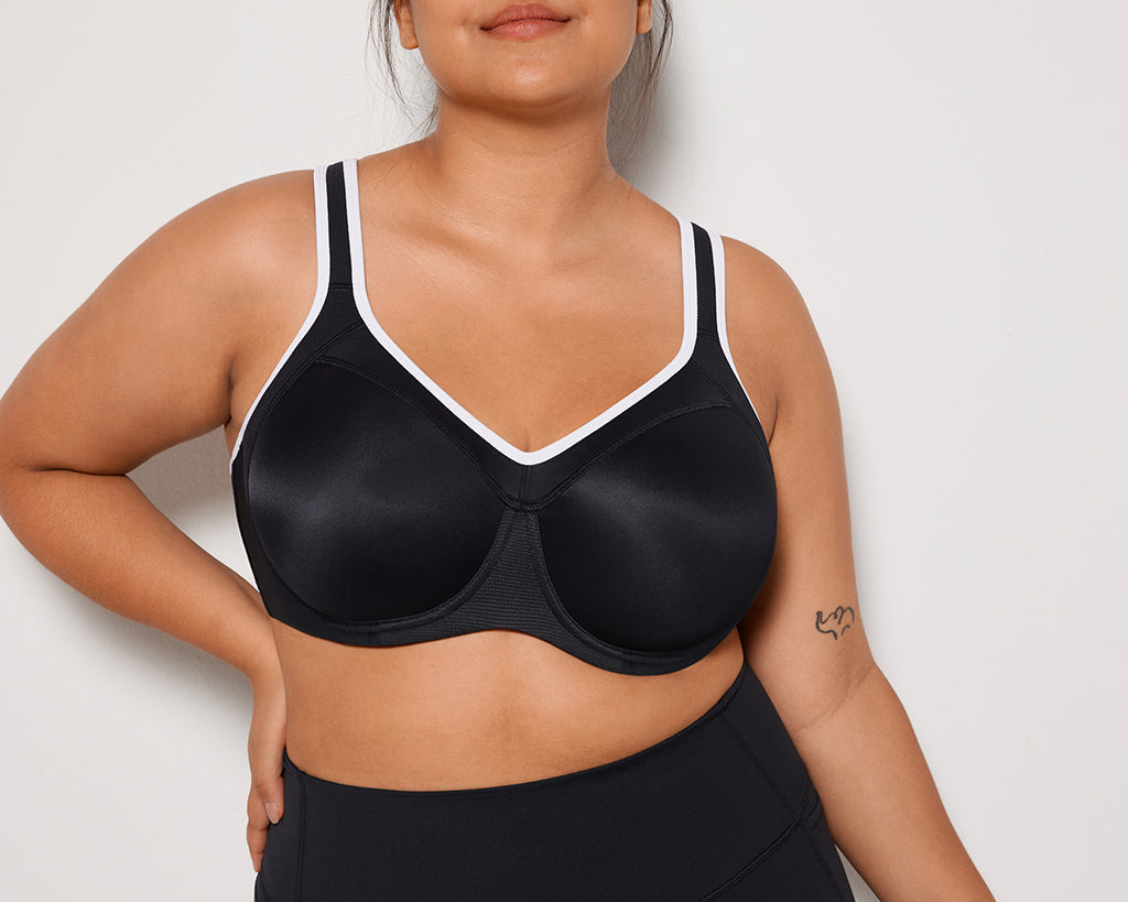 Women's Racerback Underwire Sport Bra Black