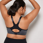 Women's Racerback Underwire Sport Bra Dark flower ash