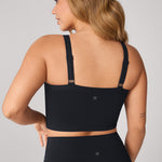 Women's Hugcurve Adjustable Longline Workout Bra Mocha Cocoa