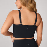 Women's Hugcurve Adjustable Longline Workout Bra Mocha Cocoa