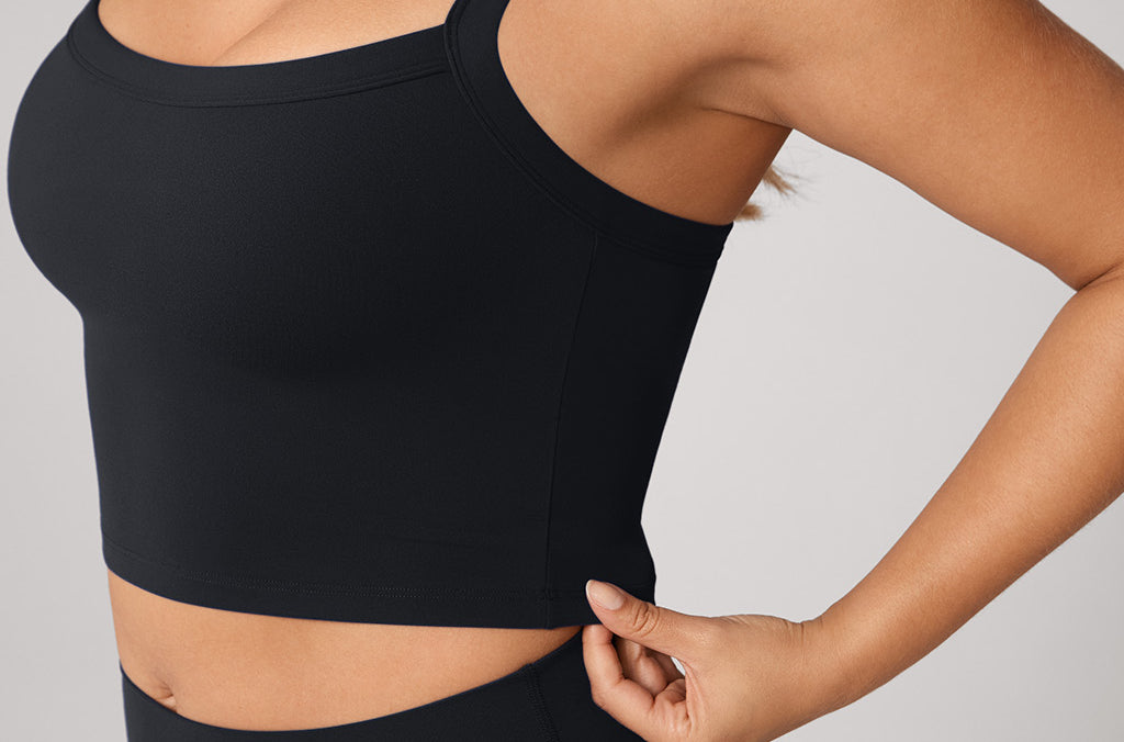 Women's Hugcurve Adjustable Longline Workout Bra Mocha Cocoa