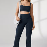 Women's Hugcurve No Front Seam Flare Leggings 31'' Clay Brown