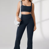 Women's Hugcurve No Front Seam Flare Leggings 31'' Clay Brown