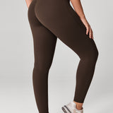 Women's Hugcurve Hidden Scrunch Butt Leggings 25" - No Front Seam Black
