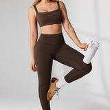 Women's Hugcurve Hidden Scrunch Butt Leggings 25" - No Front Seam Clay Brown