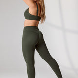 Women's Hugcurve Hidden Scrunch Butt Leggings 25" - No Front Seam Aspen Olive