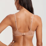 Women's Lace Balconette Underwire Bra Cream Coffee