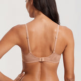 Women's Lace Balconette Underwire Bra Cream Coffee