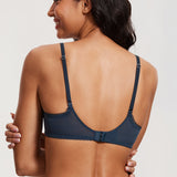 Women's Lace Balconette Underwire Bra Military Blue