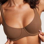 Women's Underwire Balconette Bra Beige