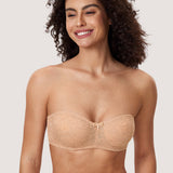 Women's Lace Strapless Bra Natural