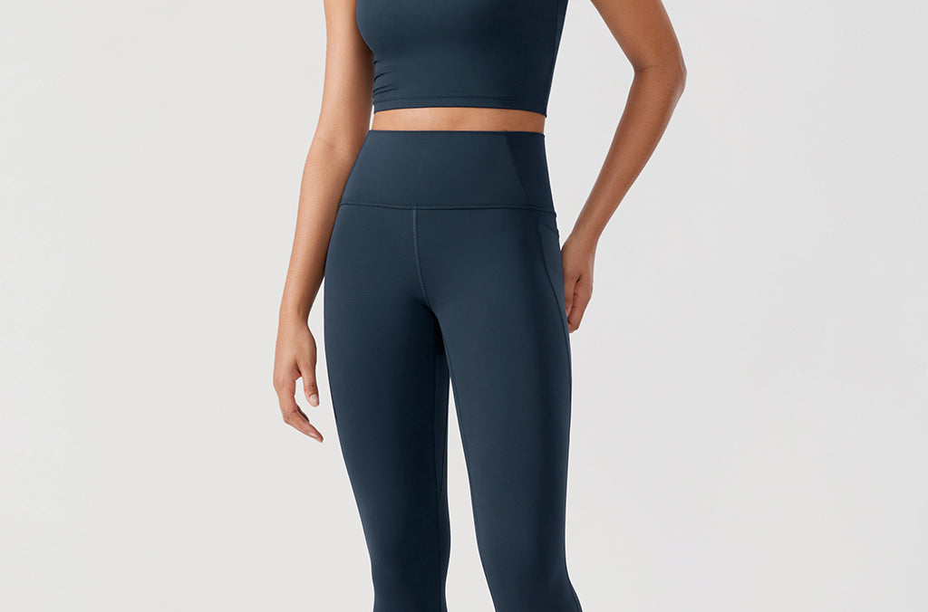 CRZ YOGA Women's Square Neck Longline Sports Bra Washed Mauve