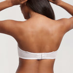 Women's Romantic Lace Strapless Bra White @model_info:ES2