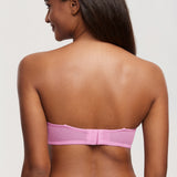 Women's Romantic Lace Strapless Bra Candy Pink @model_info:ES2