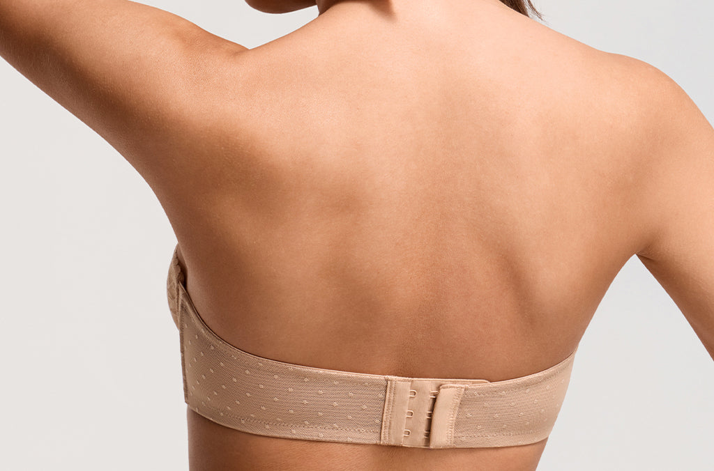 Women's Romantic Lace Strapless Bra Natural @model_info:ES2