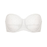 Women's Sexy Mesh Strapless Bra White