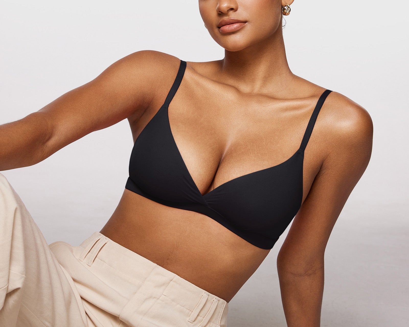 Women's Crossover Bralette Black