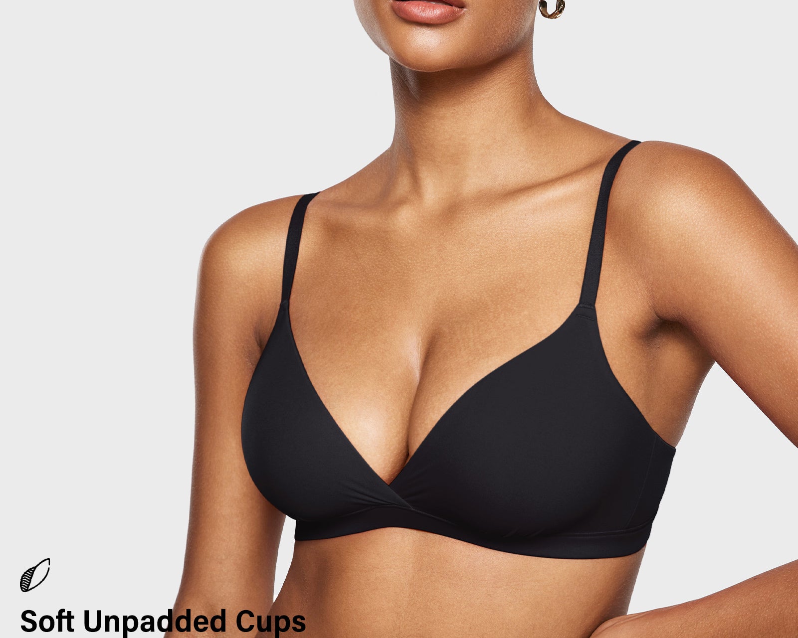 Women's Crossover Bralette Black
