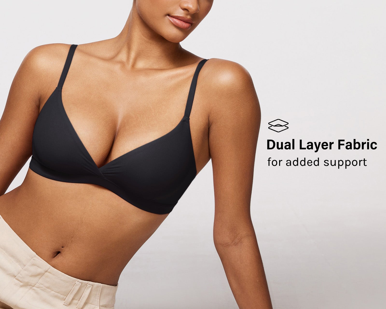 Women's Crossover Bralette Black