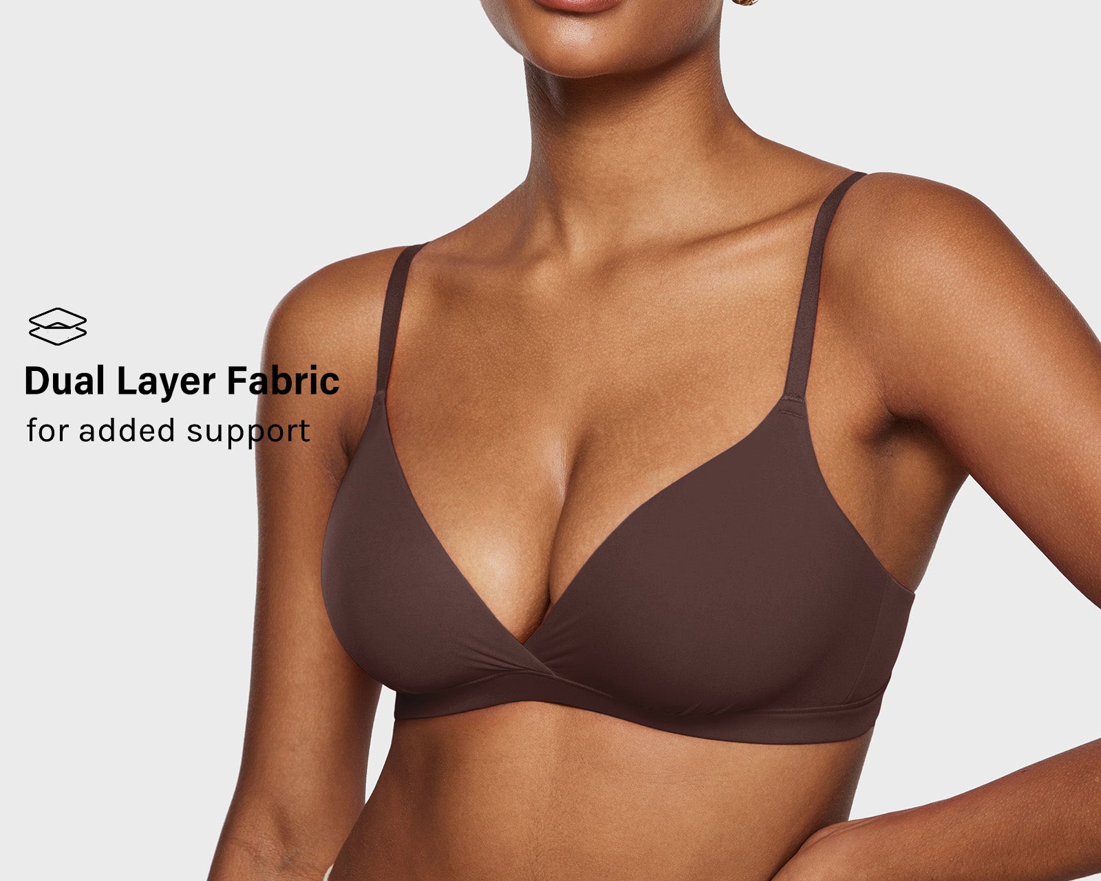 Women's Crossover Bralette Hazelnut