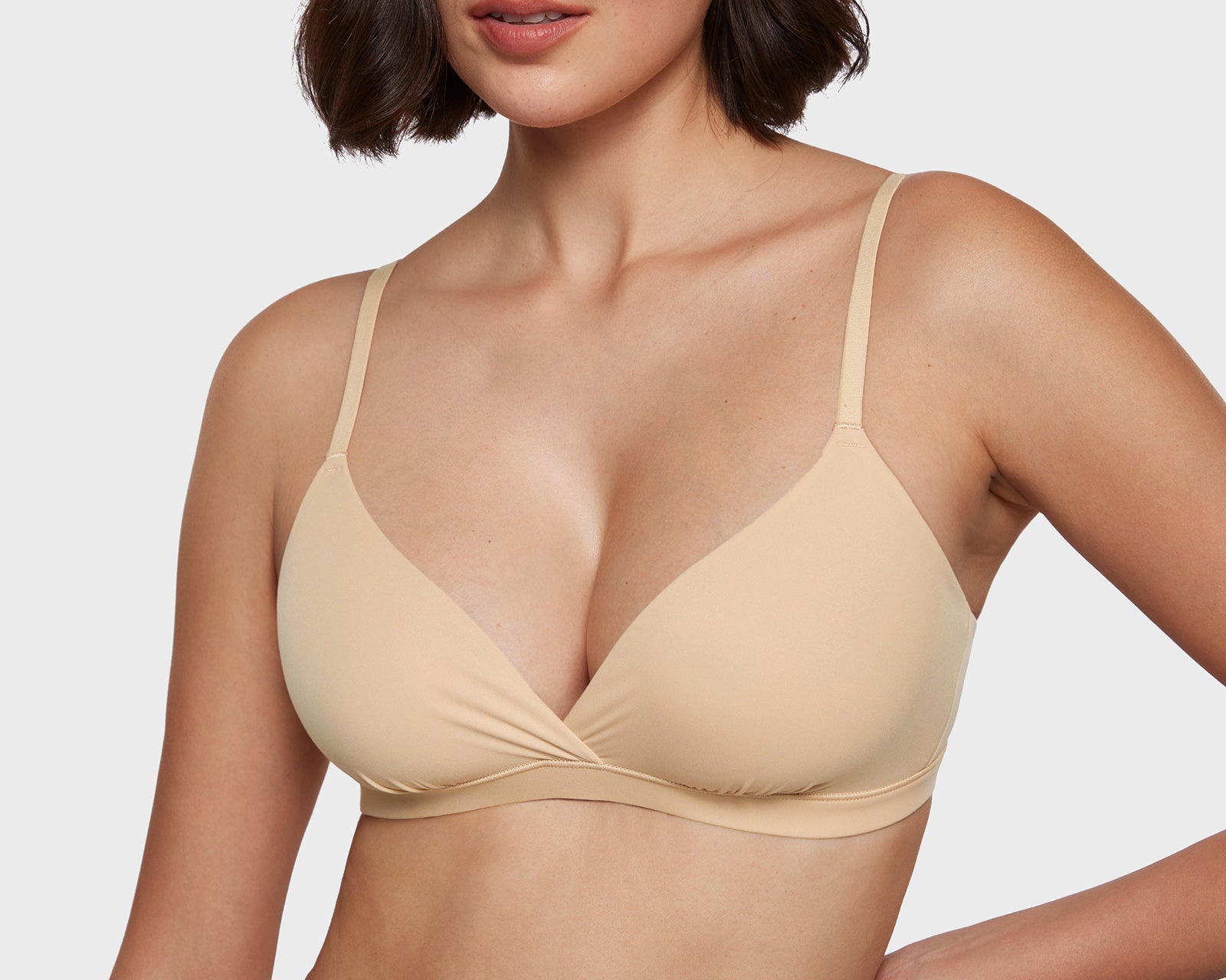 Women's Crossover Bralette Light Oatmeal
