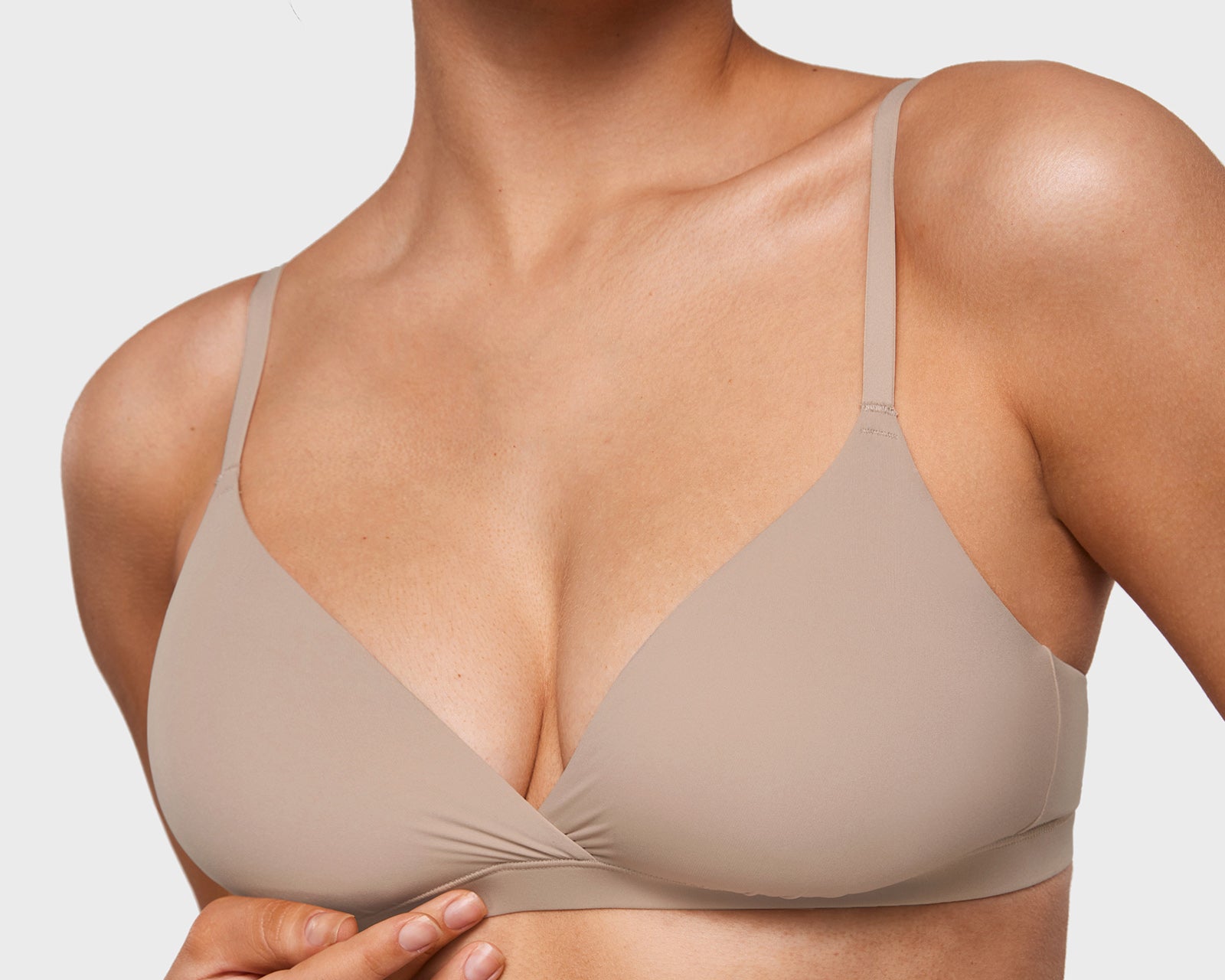 Women's Crossover Bralette Rose Gray