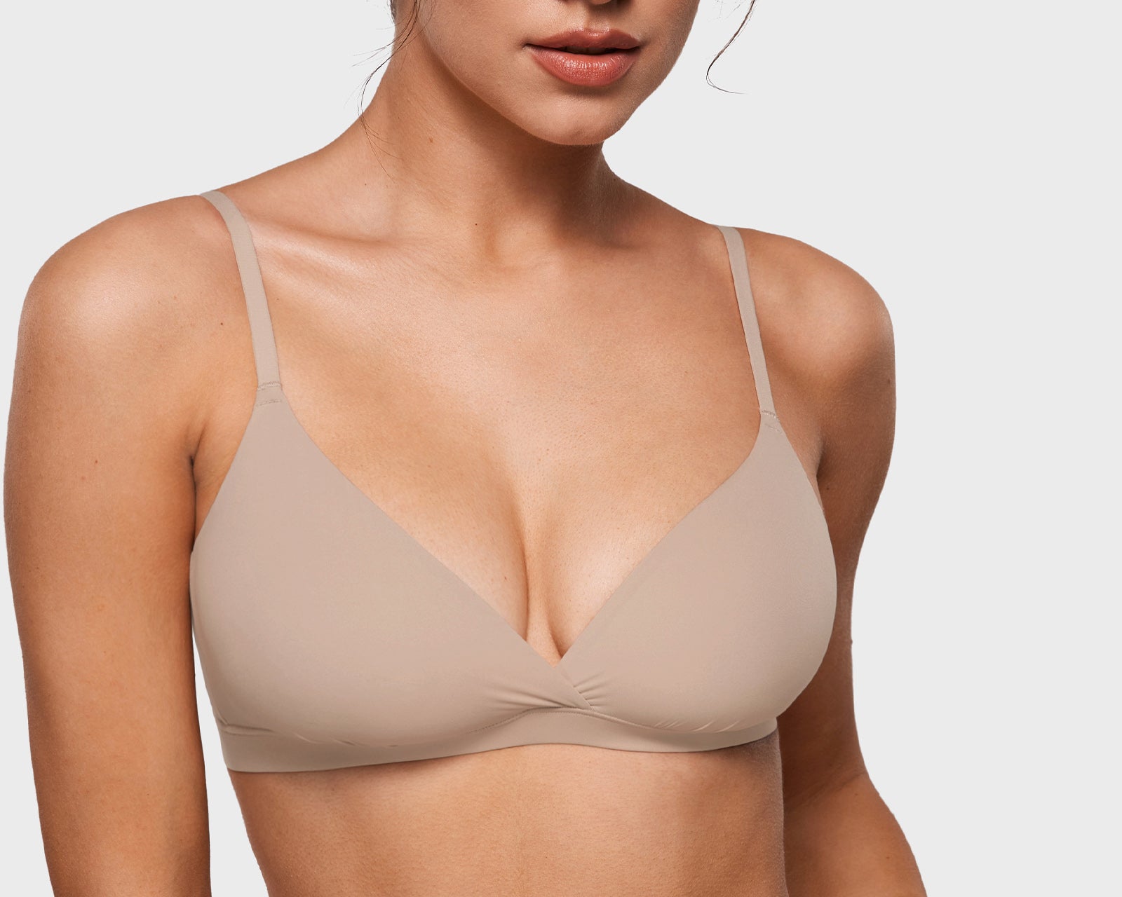 Women's Crossover Bralette Rose Gray