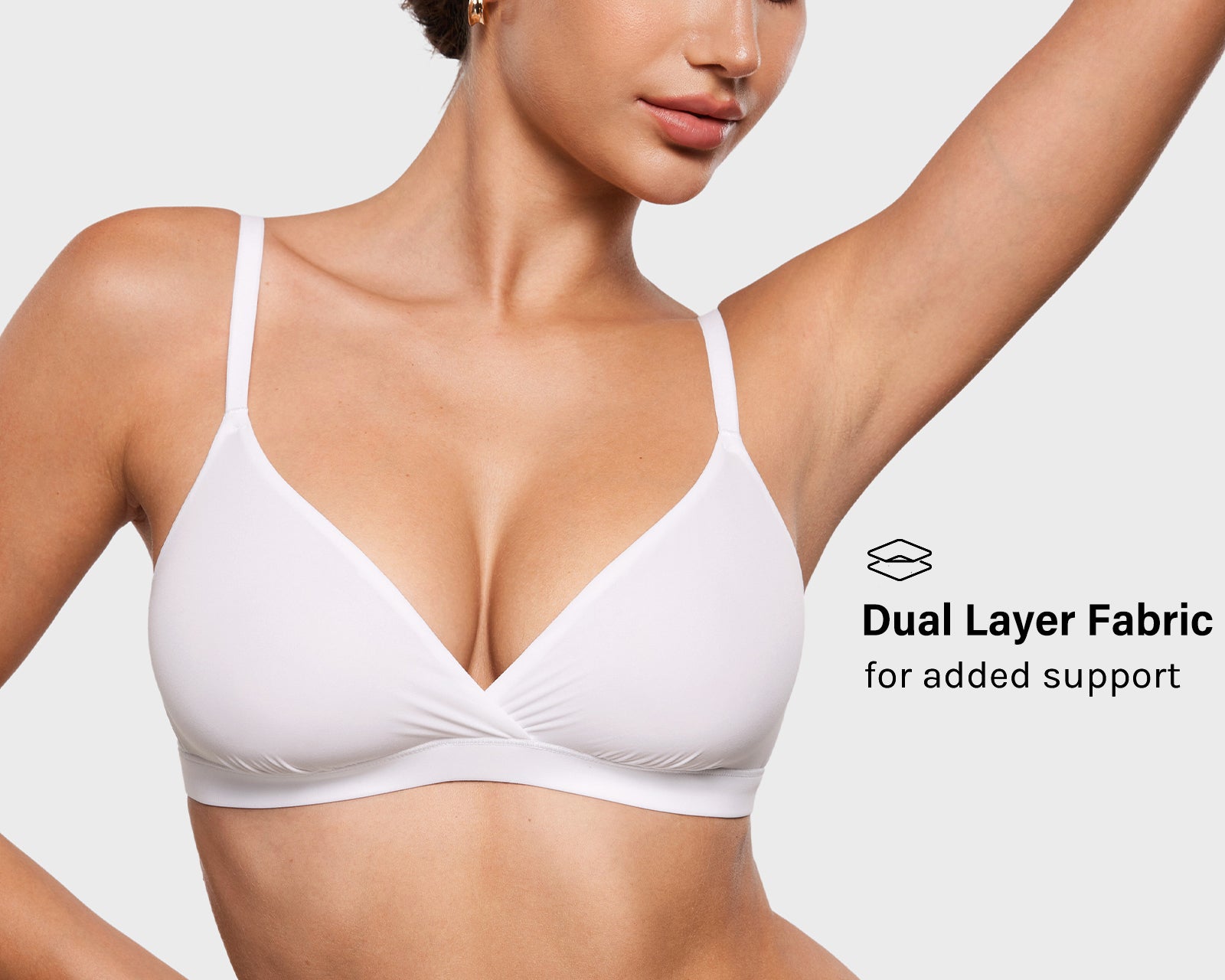 Women's Crossover Bralette Snow White