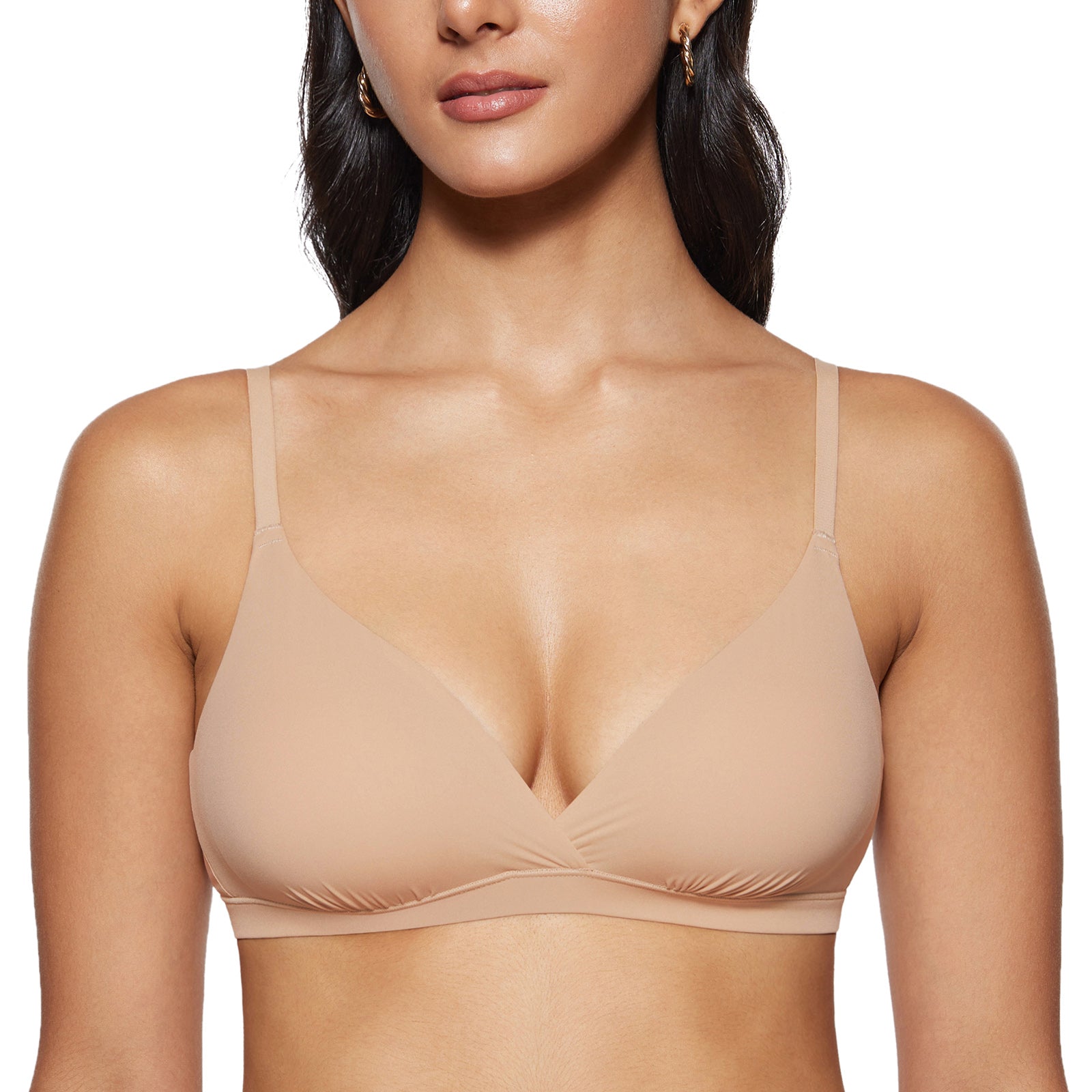 Women's Crossover Bralette Warm Beige