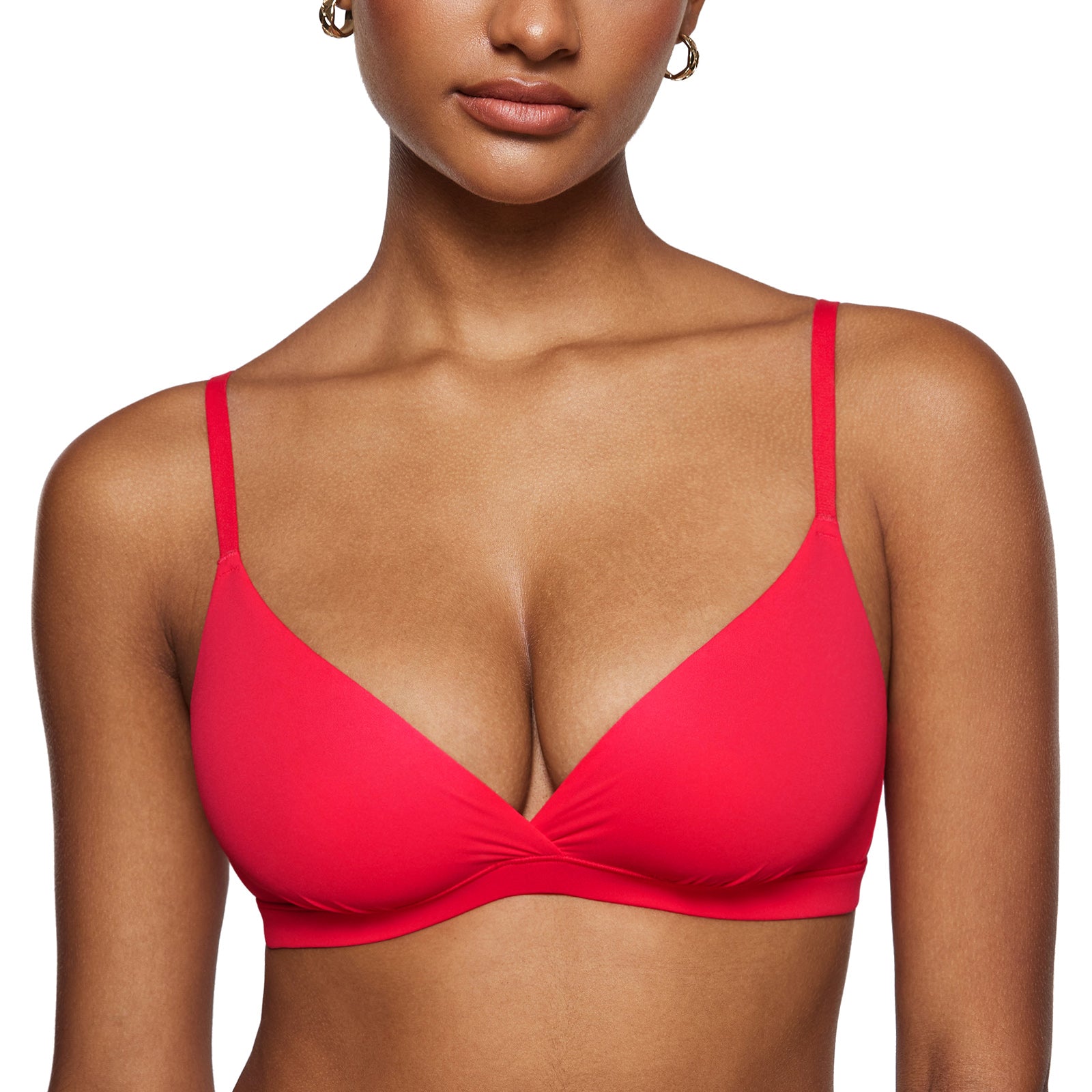 Women's Crossover Bralette Bright Red