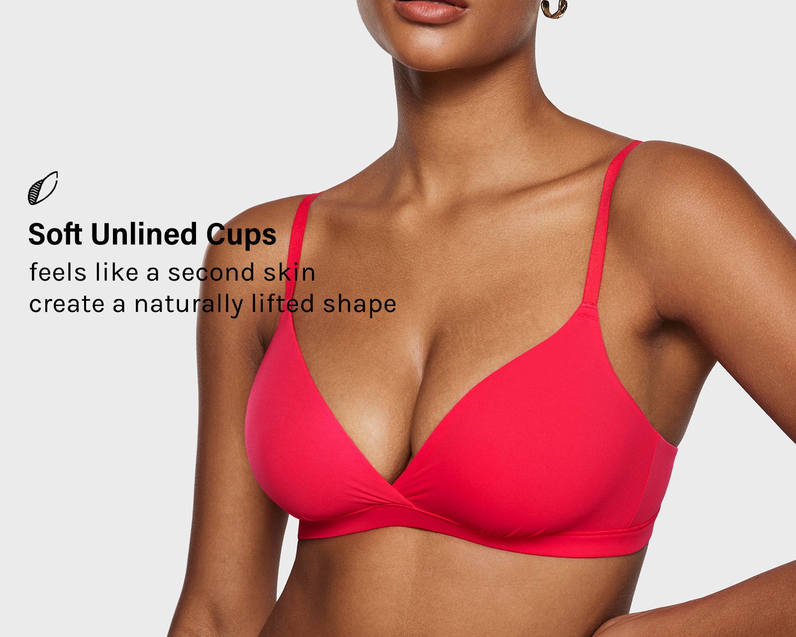 Women's Crossover Bralette Bright Red