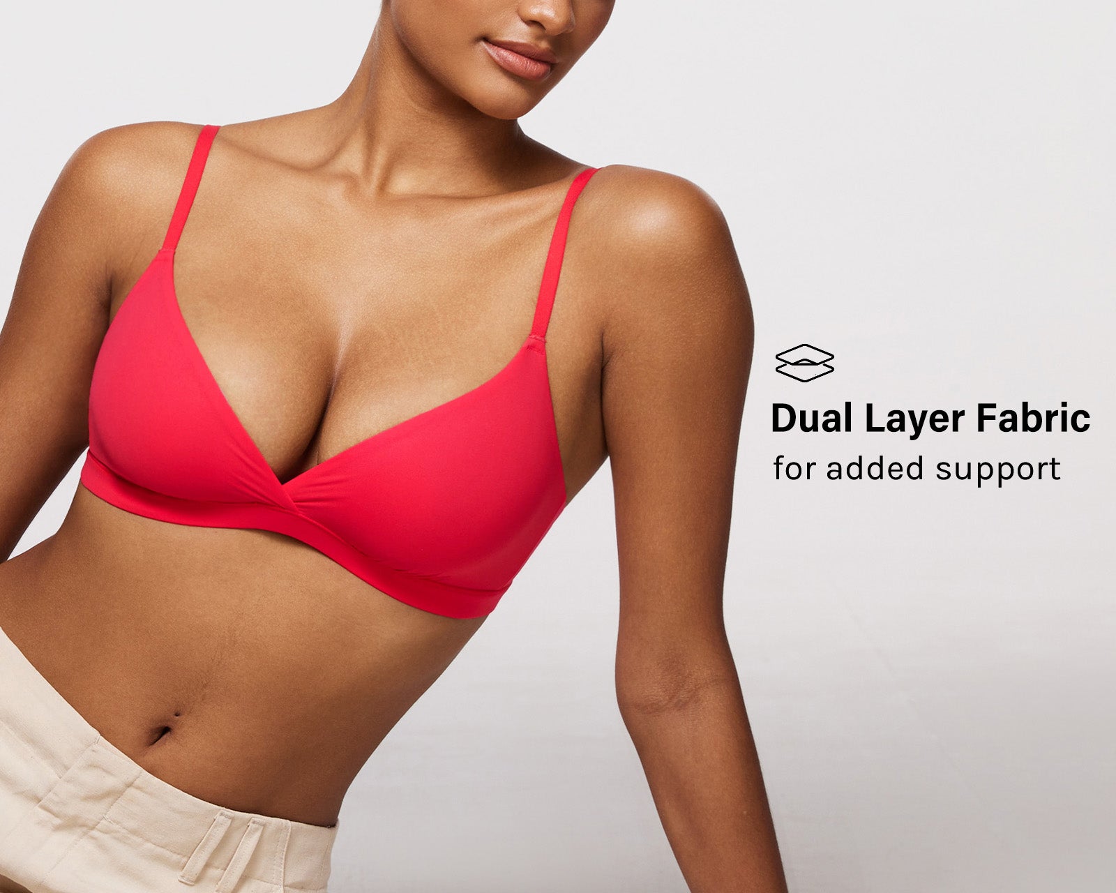 Women's Crossover Bralette Bright Red