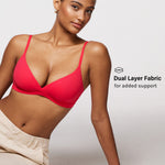 Women's Crossover Bralette Bright Red