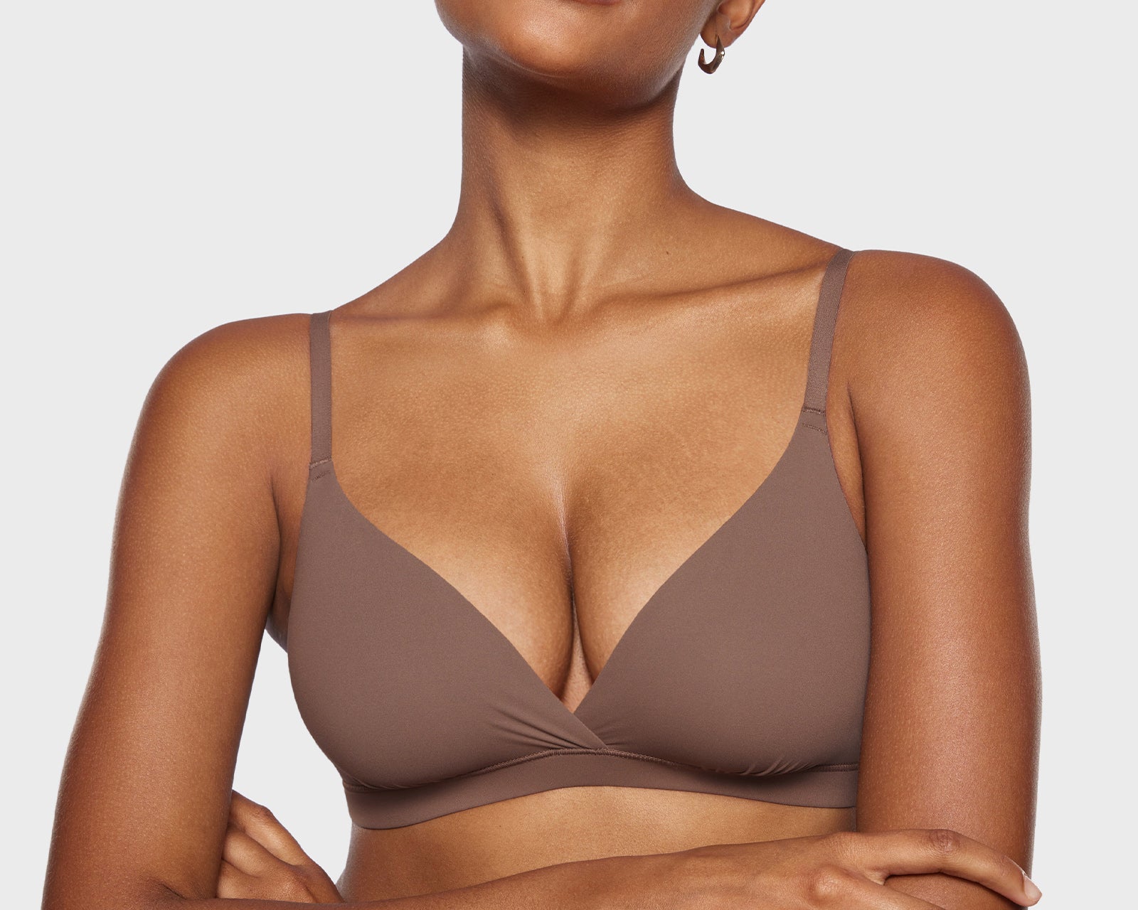 Women's Crossover Bralette Brown Purple